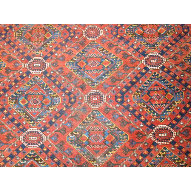 Early 20th Century Rustic Gallery Size Antique Beshir Carpet For Sale - Image 5 of 6
