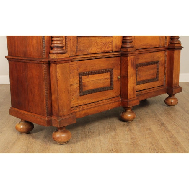 Wood Antique 17th Century Swiss Baroque Carved Armoire For Sale - Image 7 of 13