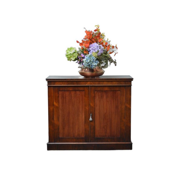 P0315 fine quality and very elegant english william iv, two door rosewood chiffonier, having well figured oversailing top...