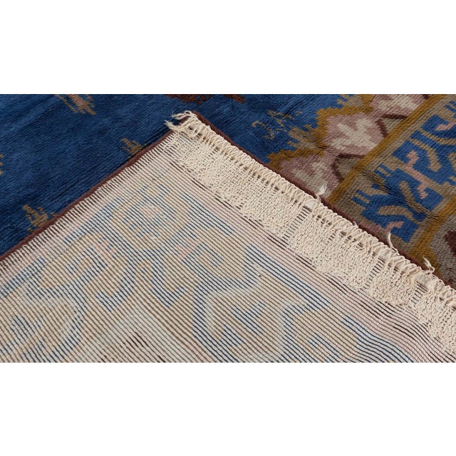 Blue Doris Leslie Blau Vintage Swedish Pile Rug For Sale - Image 8 of 8