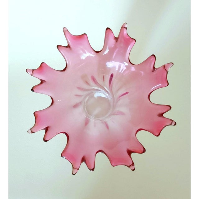 Large Murano Chambord Vase in Ruby-Pink Color, 1960s For Sale - Image 3 of 6