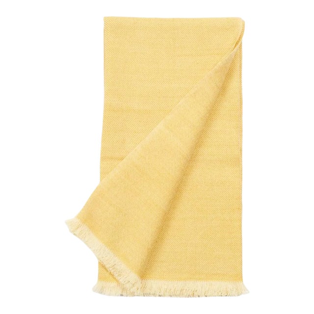 Contemporary Studio Variously Yellow Dandelion Merino Throw For Sale