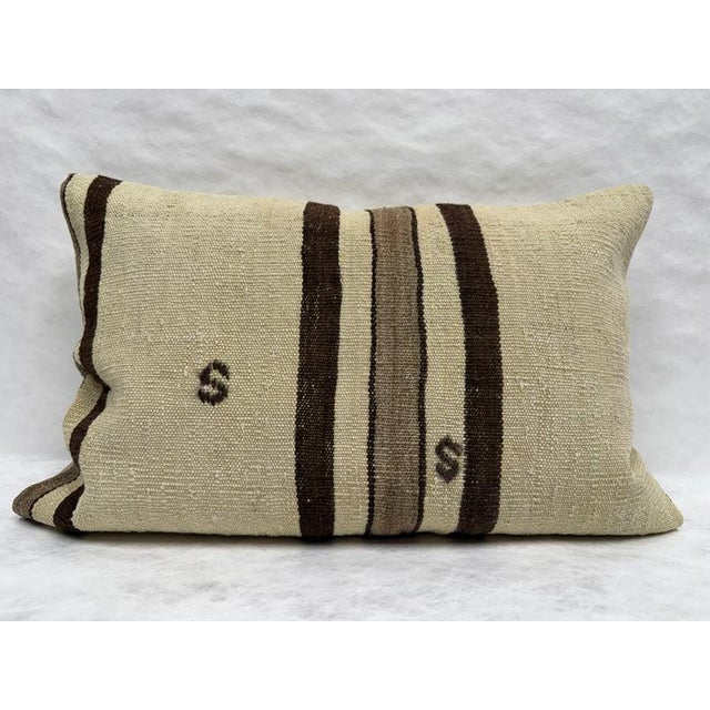 Turkish Hemp Pillow Cushion Natural Brown Beige Pillow Cushion Cover 16" x 24" #30284 Enhance your home decor with our...