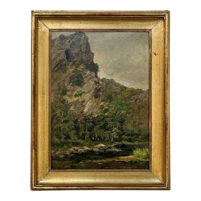 Framed Oil Painting on Panel by Laurent Souky (1914–2005), 'Rochers Des Nutons' For Sale