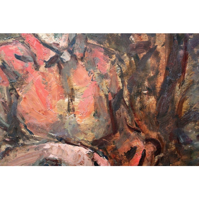 Janis Rikmanis, At the Autumn Garden, Oil on Cardboard For Sale - Image 6 of 9