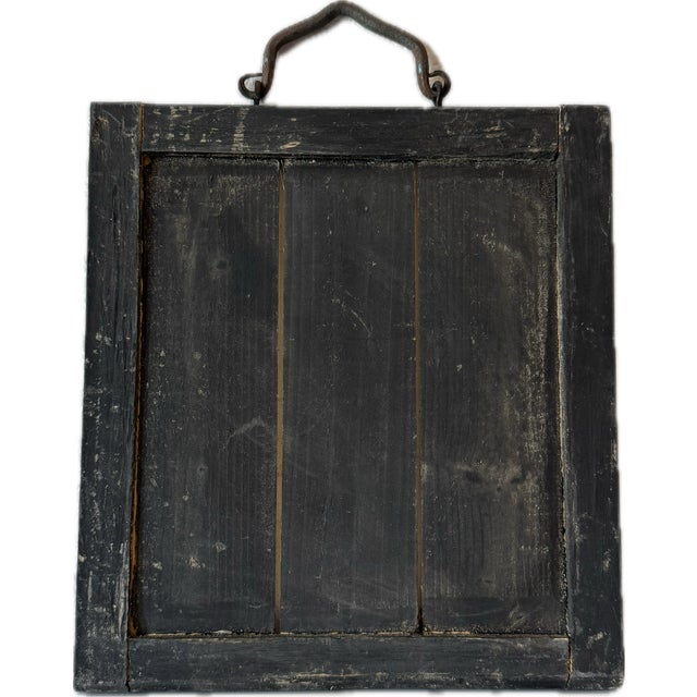 Early 20th Century Blue Asian Antique Set of Four Chinese Blue and White Porcelain Plaques, Signed & Inscribed Shanshui Landscapes, Ebonized FramesTiles For Sale - Image 5 of 9