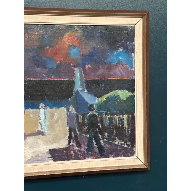 Arnold W. Pedersen, Promenad, 1960s, Oil Painting on Canvas, Framed For Sale - Image 5 of 17