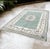 Green and White Rug in Wool For Sale - Image 13 of 13