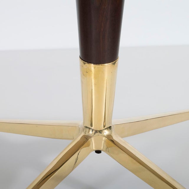 Wood Wood and brass table in the style of Cesare Lacca For Sale - Image 7 of 11
