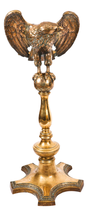 Antique Scottish Ecclesiastical Brass Eagle Lectern, 1890s