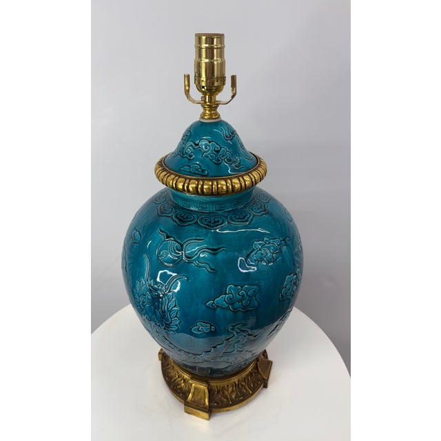 Early 20th Century Dragon Lamp With Ormolu Mounts For Sale - Image 13 of 18