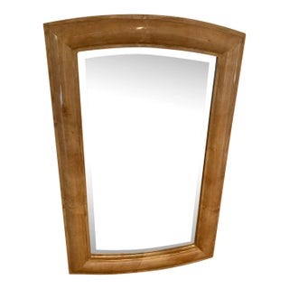 60” Tall J. Robert Scott "Bullnose" Glazed Goat Skin Mirror For Sale