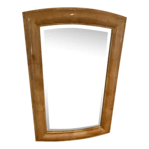 60” Tall J. Robert Scott "Bullnose" Glazed Goat Skin Mirror