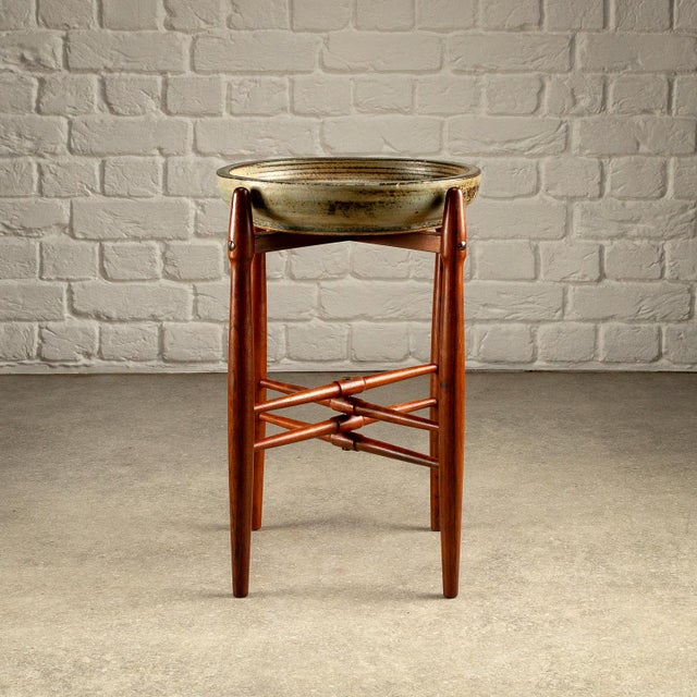 Teak and Ceramic Side Table by Poul Hundevad and Jørgen Mogensen, Denmark, 1960s For Sale - Image 9 of 17