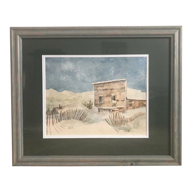 Original 1976 Carolyn H Evridge "Worked Out" Watercolor Signed Painting For Sale