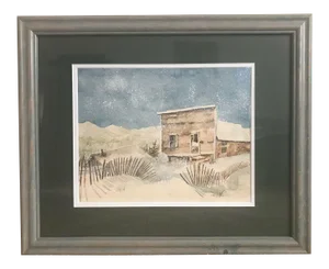 Original 1976 Carolyn H Evridge "Worked Out" Watercolor Signed Painting