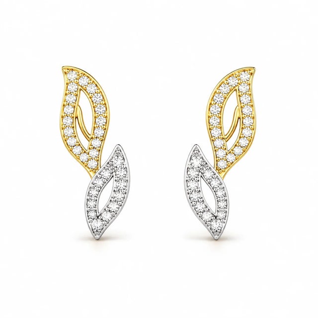 Traditional Late 20th Century 14K Two Tone Gold Diamond Filigree Drop Earrings, Pair For Sale - Image 3 of 4