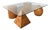 Wood and Glass Coffee Table attributed to Metafora, 1960s For Sale