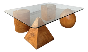 Wood and Glass Coffee Table attributed to Metafora, 1960s