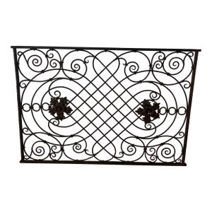 Antique 19th Century French Neo Classical Style Iron Architectural Element With Rosettes