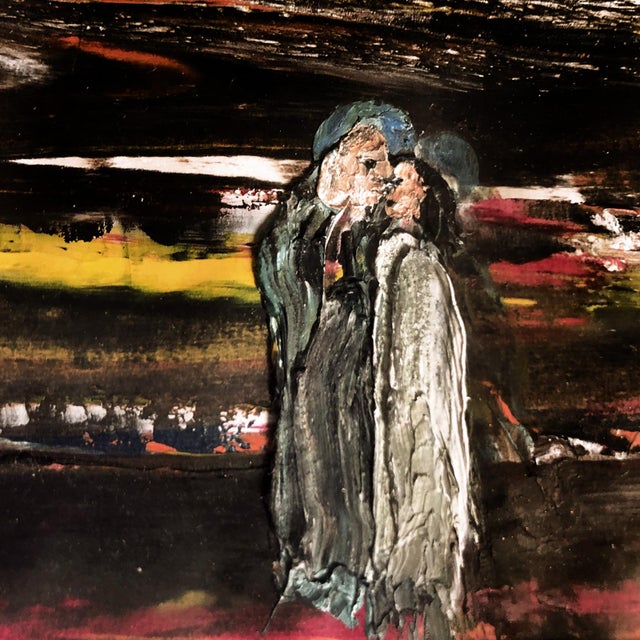 Modern Charles Higgins / Pic, Lovers at Dusk, 1968, Oil on Paper, Framed For Sale - Image 3 of 5