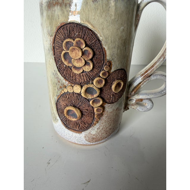 Mid-Century Modern 1970s Mid-Century Modern Studio Pottery Sculptural Pitcher Vase, Signed For Sale - Image 3 of 13