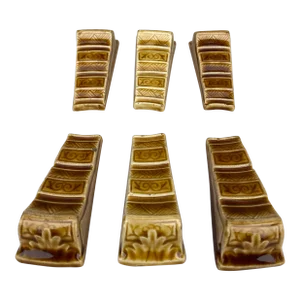 Majolica Knife Rests Choisy Le Roi Circa 1890-A Set of 6