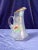 Late 19th Century Antique Frosted Floral Art Glass Pitcher Victorian Bohemian Hand Painted Enameled Flowers For Sale - Image 5 of 12