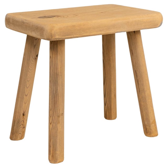 20th Century French Primitive Wooden Stool For Sale - Image 16 of 18