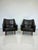 1960s Black Leather Lounge Chairs attributed to Ib Kofod-Larsen, Denmark, 1960s, Set of 2 For Sale - Image 5 of 17