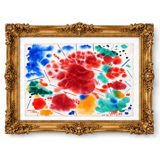 Important Museum Abstract Expressionist Watercolor #4 James McCray, Dated ‘85, Signed, 22.25” X 31” For Sale - Image 9 of 10