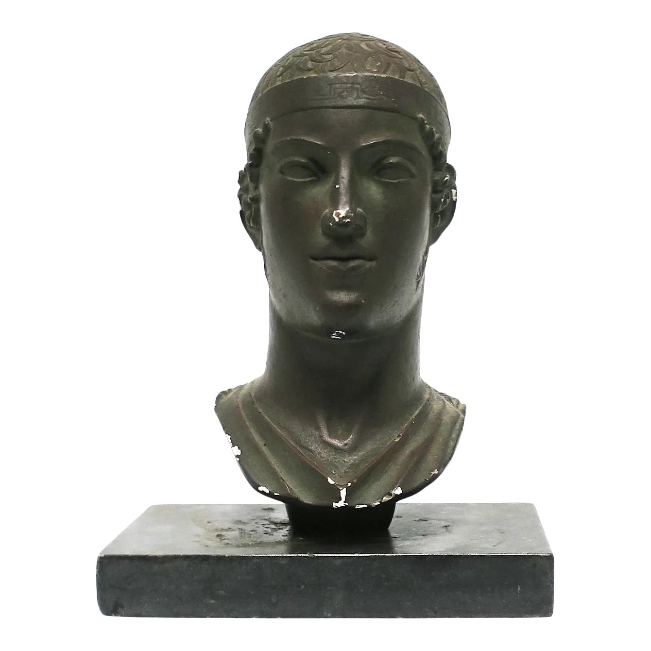 Greek or Roman Head Bust Sculpture, 1965 Chairish
