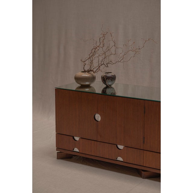 Wood Italian Modular Space Age Sideboard by Luigi Caccia Dominioni, 1970s For Sale - Image 7 of 18