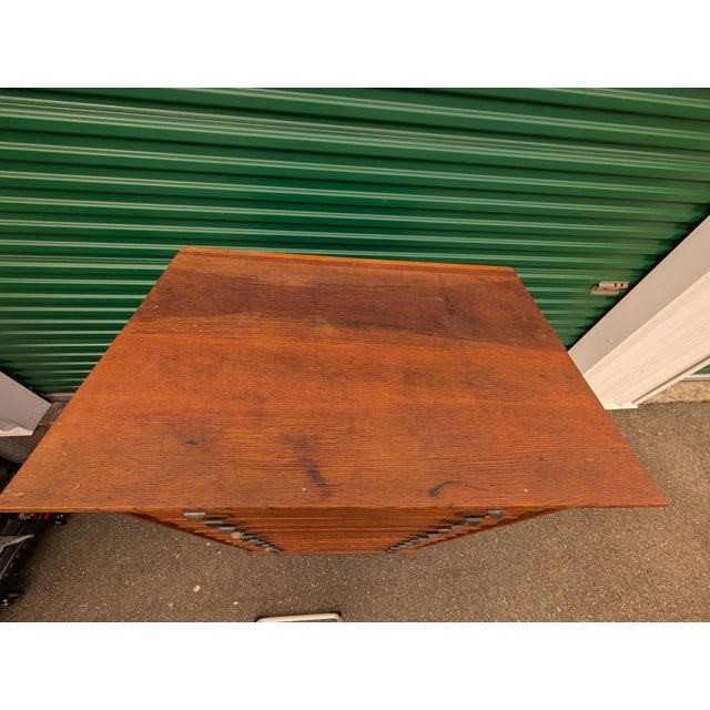 Antique Belding Bros. & Co. Oak Silk Spool Mercantile Cabinet, Circa 1900 For Sale - Image 14 of 18