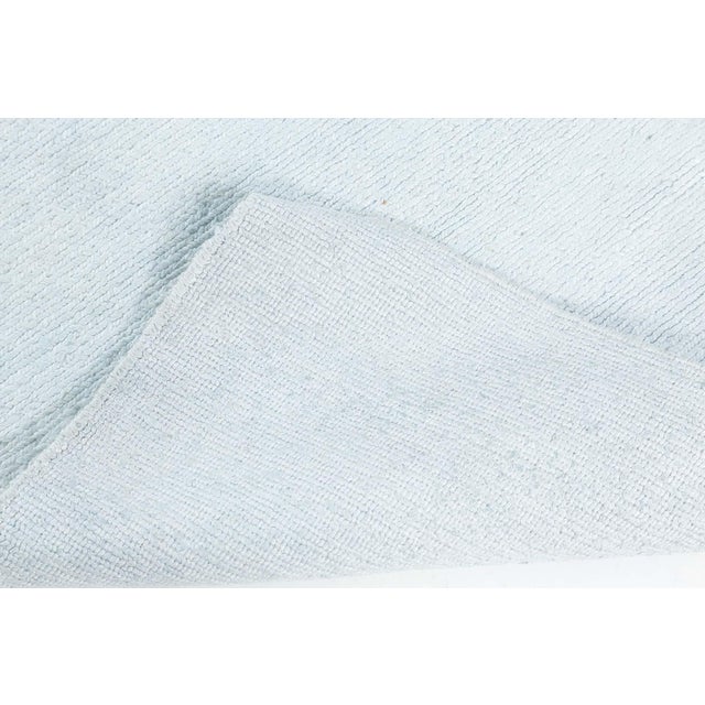 Light Gray Modern Custom Handwoven Silk Runner in Soft Gray For Sale - Image 8 of 8