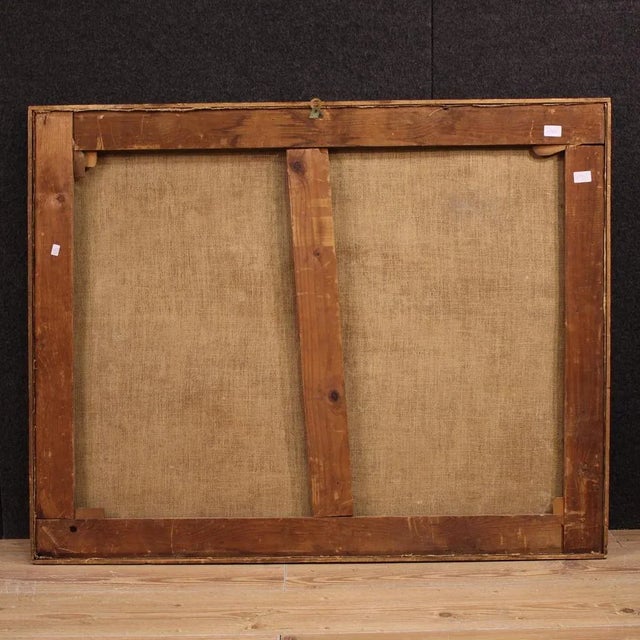 Italian Artist, Architectural Capriccio with Figures, 1740, Oil on Canvas, Framed For Sale - Image 6 of 16