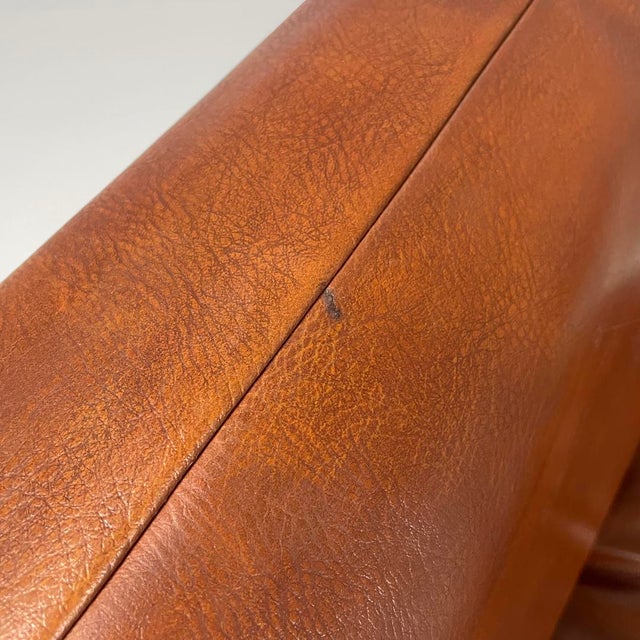 Modern Italian Brown Faux Leather and Chromed Metal Chairs, 1970s, Set of 2 For Sale - Image 10 of 18