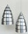 French Brushed Aluminum Pendant Light Fixtures with Canopy, Standard Sockets Offered for sale is a find from the Marche de...