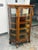 Victorian Victorian Quarter-Sawn Tiger Oak Curved Glass Curio, Antique For Sale - Image 3 of 12