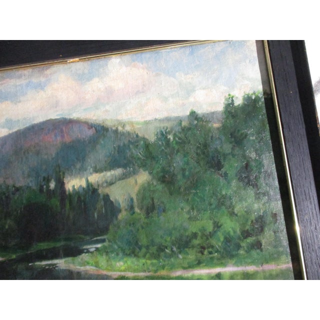 J M Palmer 1900 Landscape Arts and Crafts Oil Painting Dated 1900 For Sale - Image 11 of 14