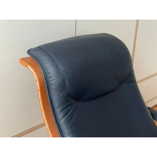 Flexi Armchair in Leather and Teak by Ingmar Relling, 1960s For Sale - Image 3 of 11