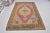 Tan Vintage Small Oushak Floral Carpet For Sale - Image 8 of 10