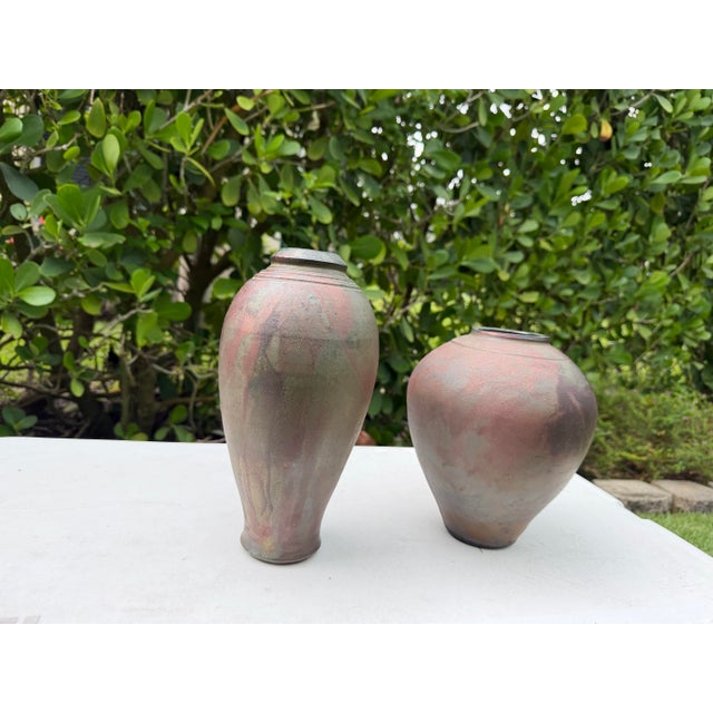 Ceramic Vintage Dryden Pottery Raku Vessels, Pair For Sale - Image 7 of 12