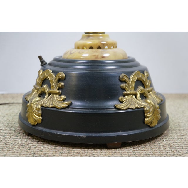Vintage Art Deco Illuminated Smoking Stand Amber Glass Floor Ashtray Smoke Stand For Sale - Image 14 of 18