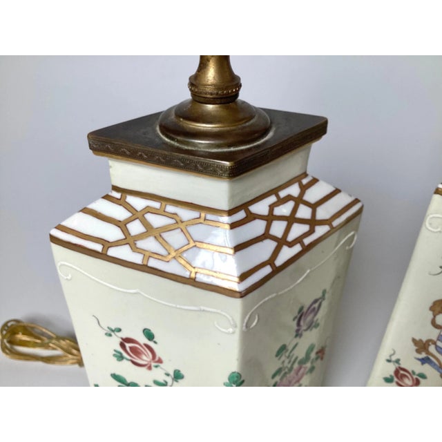 Samson & Cie Samson Style Armorial Lamps - A Pair For Sale - Image 4 of 10