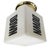 Art Deco 1930s Art Deco-Era Square Milk Glass Up/Down Stairway Globe W/ Fitter For Sale - Image 3 of 8