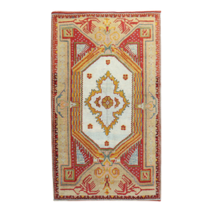 Colorful Early 20th Century Antique Turkish Ghiordes Rug
