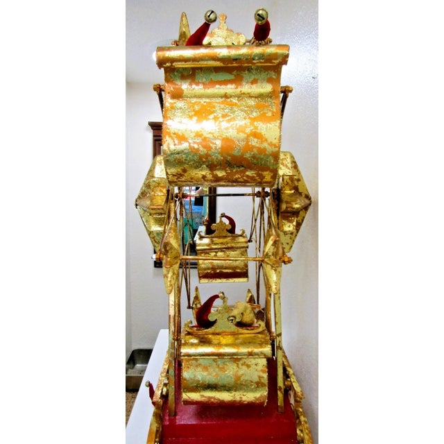 Rare Vintage Large Mark Roberts North Pole Ferris Wheel With Elves For Sale - Image 11 of 11