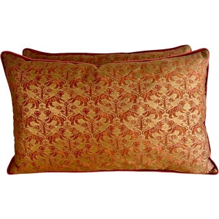 Pair of Richeleau Patterned Fortuny Pillows For Sale