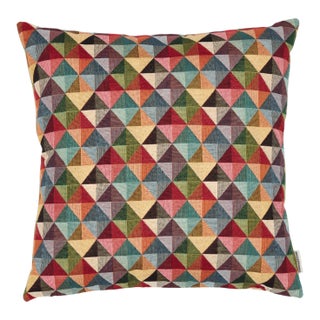 Geometric Diamonds Woven Cushion With Feather Filler - 42x42cm (17"x17") For Sale